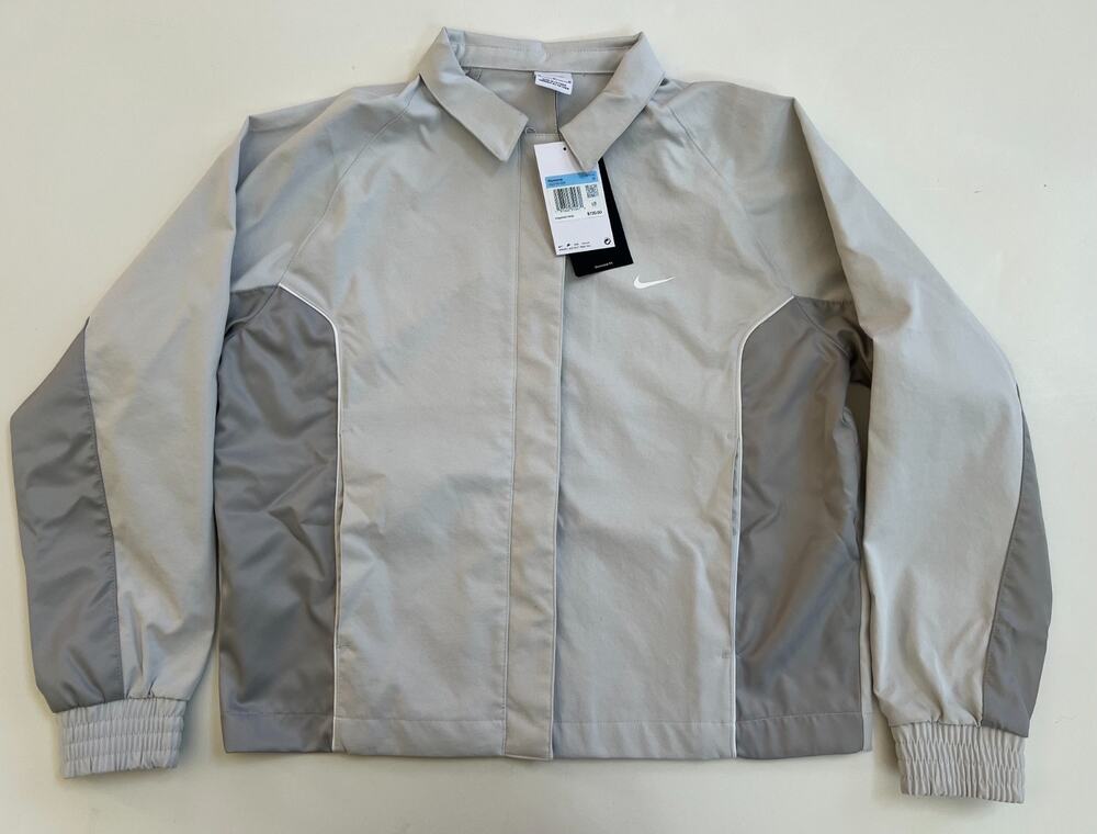 Nike Sportswear Woven Jacket Oversized Light Grey HQ3750-025 Women's Size M